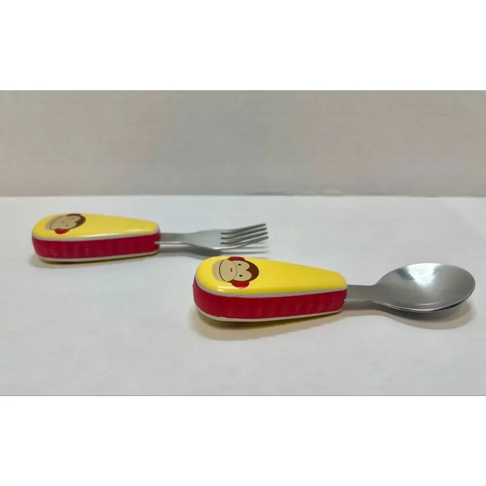 Skip Hop Toddler Utensils Monkey Fork and Spoon Set